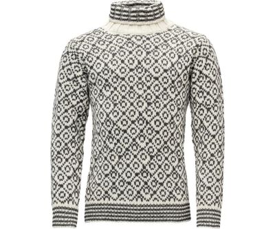 Devold Svalbard High Neck Sweater Offwhite/Anth.