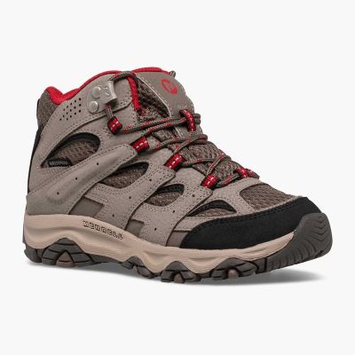 Merrell Moab 3 Waterproof Mid Shoes Kids Boulder / Red