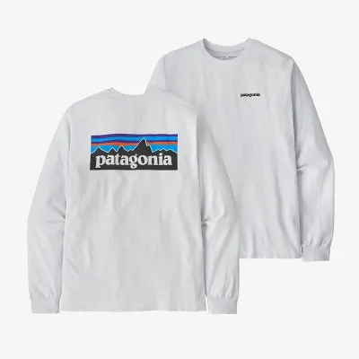 Patagonia M's L/S P-6 Logo Responsibili-Tee White, kuva 1 / 1