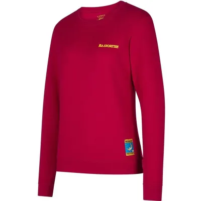 La Sportiva Climbing on the Moon Sweatshirt W Fucsia/Giallo, kuva 1 / 1
