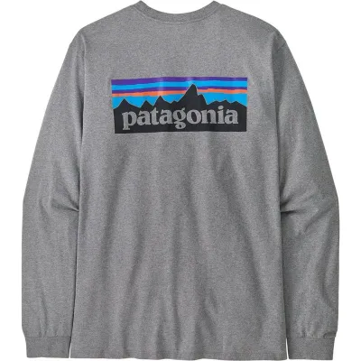Patagonia P-6 Logo LS Responsibili-Tee Men Gravel Heather, kuva 1 / 1