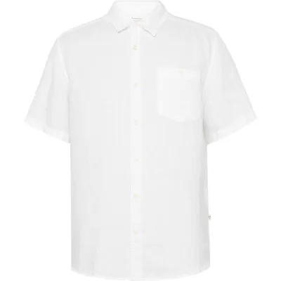 KnowledgeCotton Apparel Regular Linen SL Shirt Bright White, kuva 1 / 1