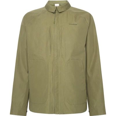KnowledgeCotton Apparel Vent Canvas 200 Classic Overshirt Burned Olive