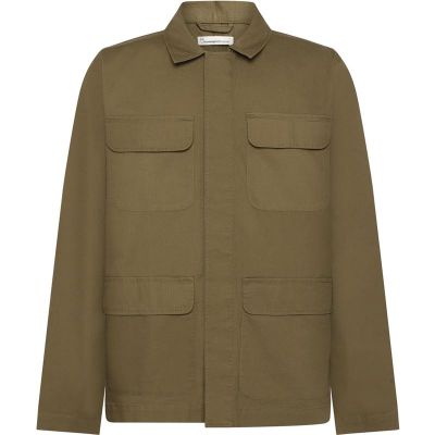 KnowledgeCotton Apparel Ribstop Overshirt Burned Olive