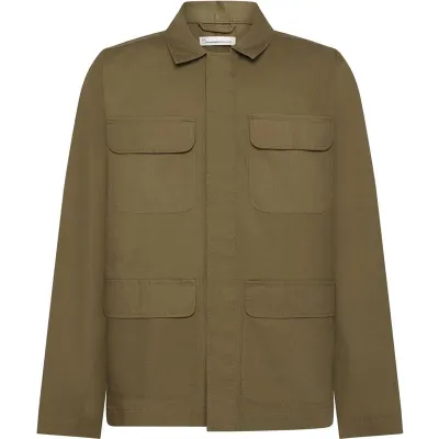 KnowledgeCotton Apparel Ribstop Overshirt Burned Olive, kuva 1 / 1