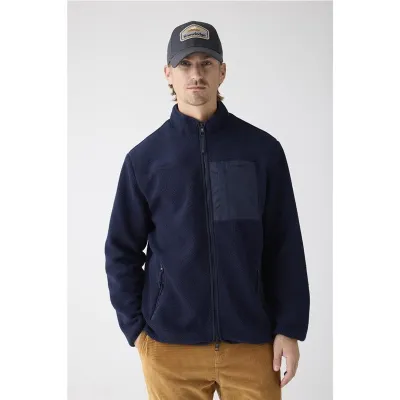 KnowledgeCotton Apparel Everyday Adventure Loose Fit Nordic Light Zip Fleece Night Sky, kuva 1 / 1
