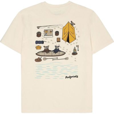 KnowledgeCotton Apparel Regular Sl Heavy Single Jersey Printed T-Shirt Egret