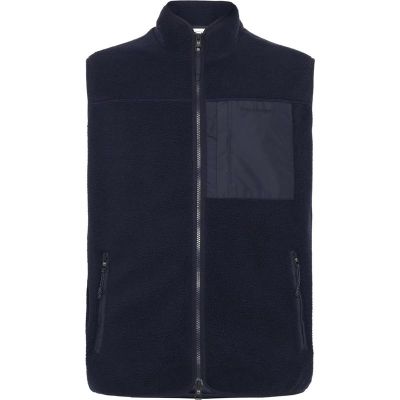 KnowledgeCotton Apparel Everyday Adventure Loose Fit Zip FleeceVest Night Sky