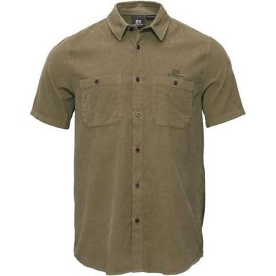 Elevenate M Estate Cord Shirt Mustard Brown