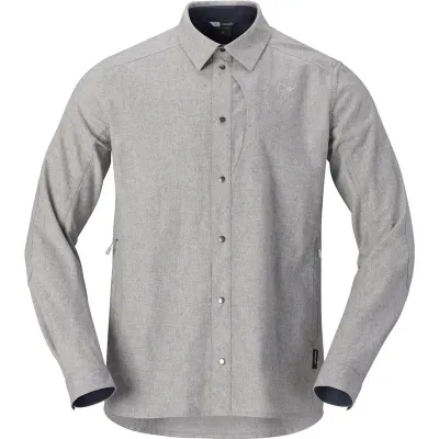 Norrøna Tamok Wool Plain Shirt M'S Drizzle Melange, kuva 1 / 1