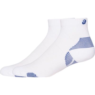 Asics FujiTrail Run Quarter Sock Brilliant White/Asics Blue
