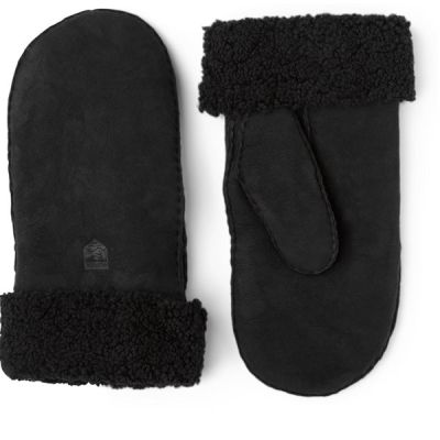 Hestra Sheepskin Mittens Women Black
