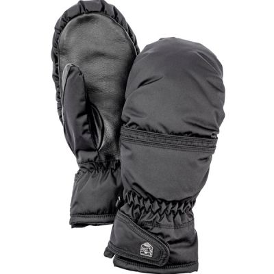 Hestra Primaloft Leather Female - Mitt Black