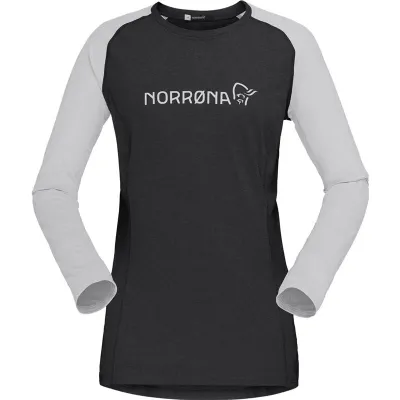 Norrøna Fjørå Equaliser Lightweight Long Sleeve(w) Caviar/Light Grey, kuva 1 / 1