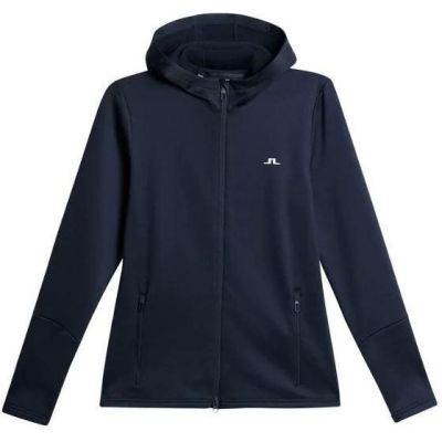 J.Lindeberg W Aerial Zip Hood Jl Navy