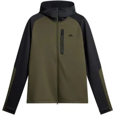 J.Lindeberg Elevation Full Zip Hood Forest Green, kuva 1 / 1