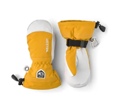 Hestra Army Leather Heli Ski Mittens Kids Mustard, kuva 1 / 1
