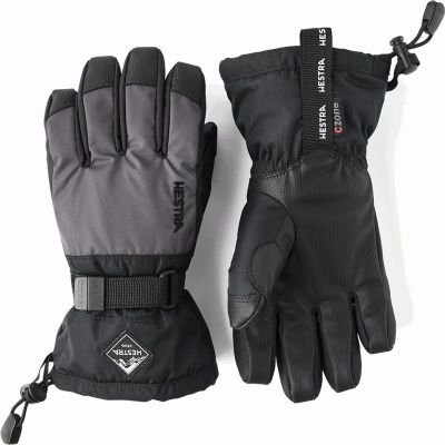 Hestra Gauntlet Czone Jr. - 5 Finger Graphite/Black