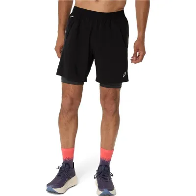 Asics Road 2N1 7In Short Performance Black/Graphite Grey, kuva 1 / 1