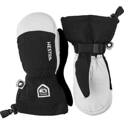 Hestra Army Leather Heli Ski Mittens Kids Black, kuva 1 / 1