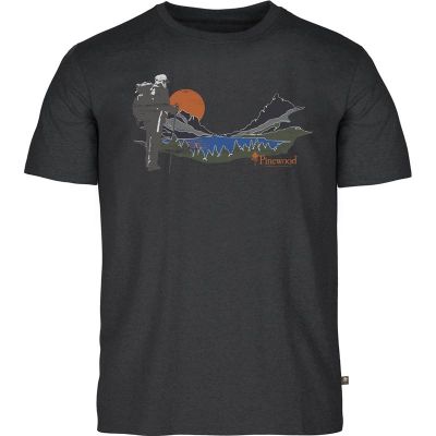 Pinewood Finnveden Recycled Outdoor T-SHIRT D.Antr Mel Sunset