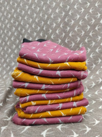 Svala Merino Design -Lasten housut, Pääsky Okra-valkoinen 90 cm