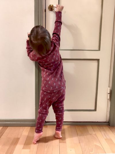 Svala Merino Design -lasten kerrasto, Pääsky Vaaleanpuna-harmaa 90 cm