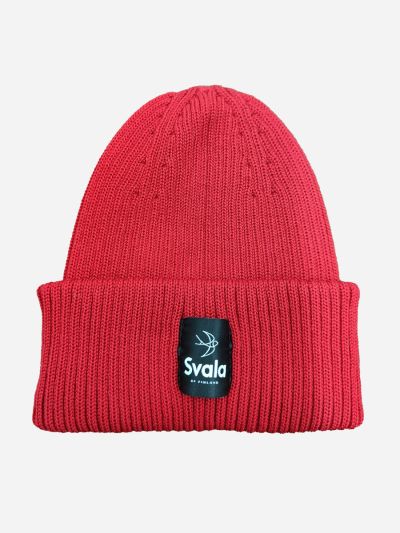 Svala Merino Knit pipo - Kide Punainen yksi koko