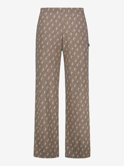 Svala Merino Design naisten leveälahkeiset olohousut, Pääsky Beige-Valkoinen 44+ | Alk. 89,90 €