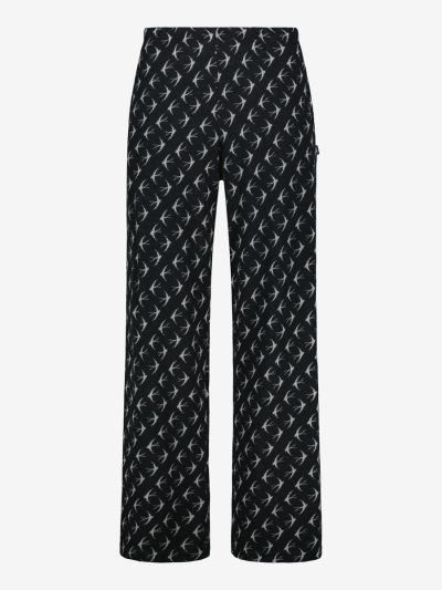 Svala Merino Design naisten leveälahkeiset olohousut, Pääsky Musta-valkoinen 48+ | Alk. 110,00 €