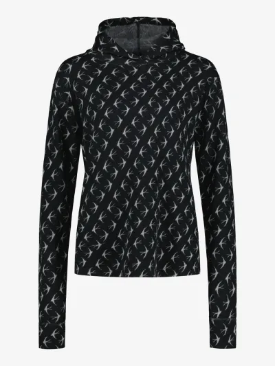 Svala Merino Design naisten huppari, Pääsky Musta-valkoinen 48+, kuva 1 / 1