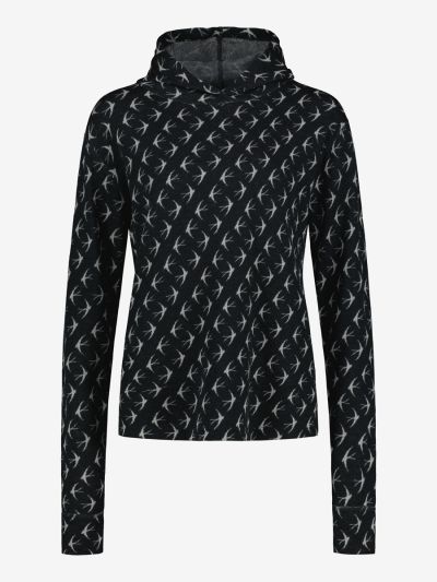 Svala Merino Design naisten huppari, Pääsky Musta-valkoinen 46+ | Alk. 125,00 €