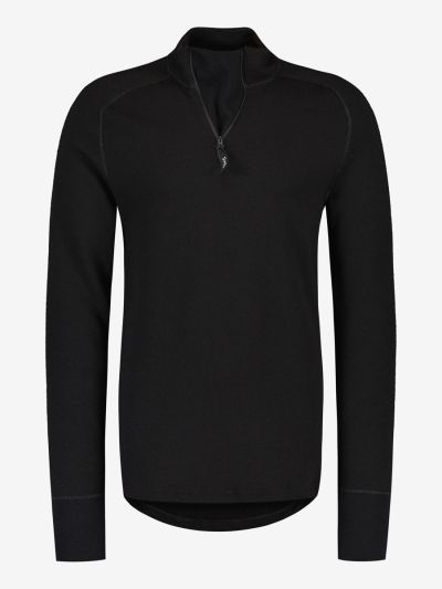 Svala Nordic Terry Wool Zip-neck paita Musta S