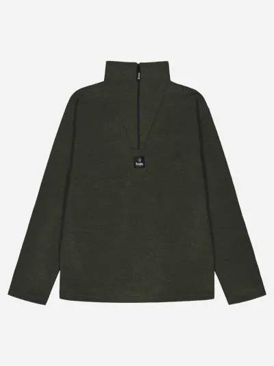 Svala Merino Fleece Zip-neck paita, Tammi Vihreä XL, kuva 1 / 1