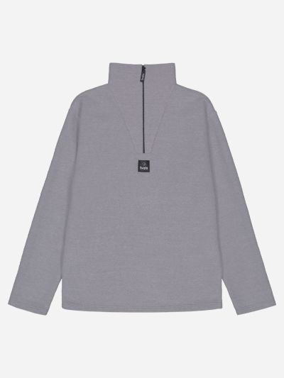 Svala Merino Fleece Zip-neck paita, Tammi Vaaleanharmaa L