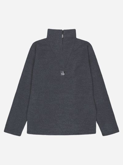 Svala Merino Fleece Zip-neck paita, Tammi Tummanharmaa L