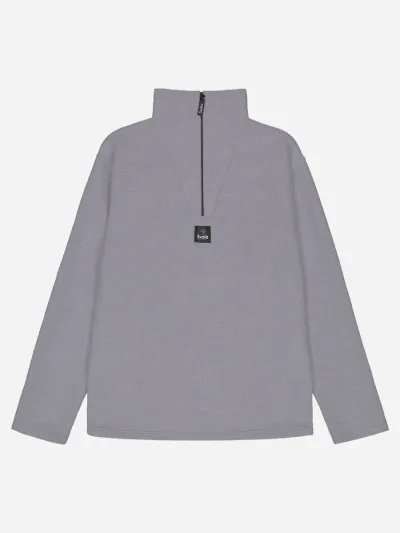 Svala Merino Fleece Zip-neck paita, Tammi Vaaleanharmaa S, kuva 1 / 1