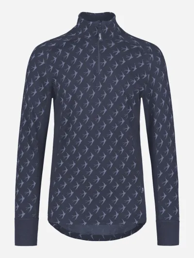 Svala Merino Design naisten Zip-neck paita Pääsky Vaaleansininen-tummansininen 42, kuva 1 / 1
