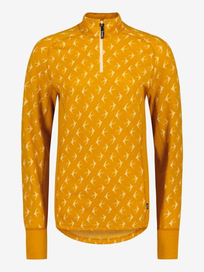 Svala Merino Design naisten Zip-neck paita Pääsky Okra-valkoinen 46+ | Alk. 99,90 €