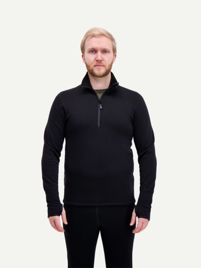 Svala Polartec® Power Stretch® Pro™ Zip-Neck Musta XXS