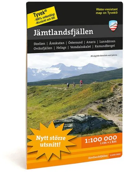 Calazo Jämtlandsfjällen Fjällkarta Tyvek, kuva 1 / 1