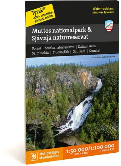 Calazo Muttos Nationalpark & Sjávnja Naturreservat Fjällkarta Tyvek, kuva 1 / 1
