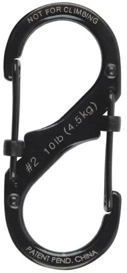 Nite Ize S-biner Slidelock #2 Musta, kuva 1 / 1