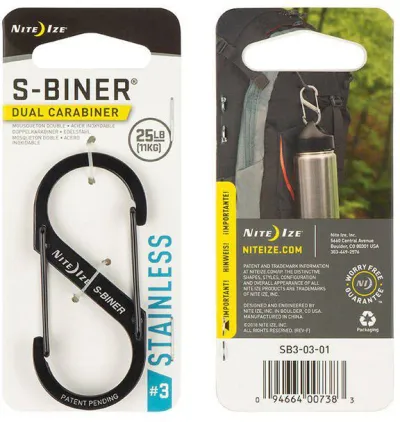 Nite Ize S-biner Dual#3 Black, kuva 1 / 1