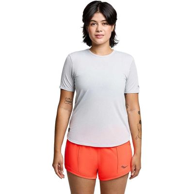 Saucony Stopwatch Short Sleeve W Granite Heather