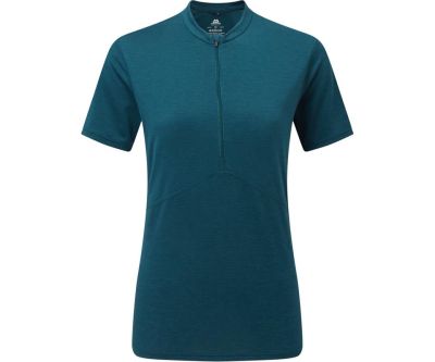 Mountain Equipment Nava SS Zip Tee Women Majolica Blue