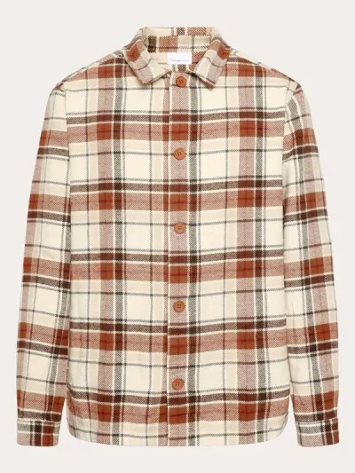 KnowledgeCotton Apparel Big Checked Heavy Flannel Overshirt Beige Check, kuva 1 / 1