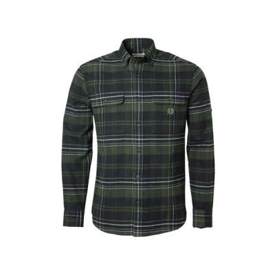 Chevalier Heron Flannel ShirtMen October Green Checked