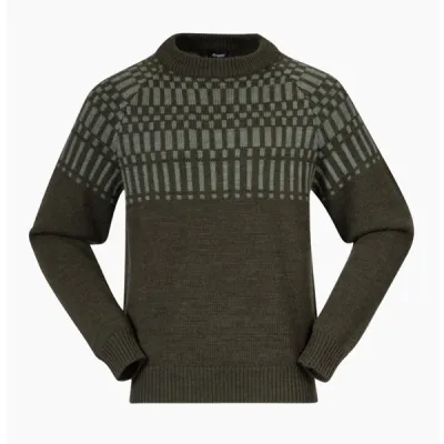 Bergans Nordmarka Merino Jumper Men Dark Green Mud/Light Green Mud, kuva 1 / 1