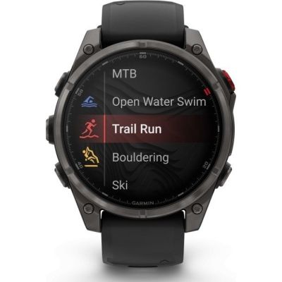 Garmin fenix 8 Pro 47mm, LTE, Saph, Carbon Gray Ti, Black